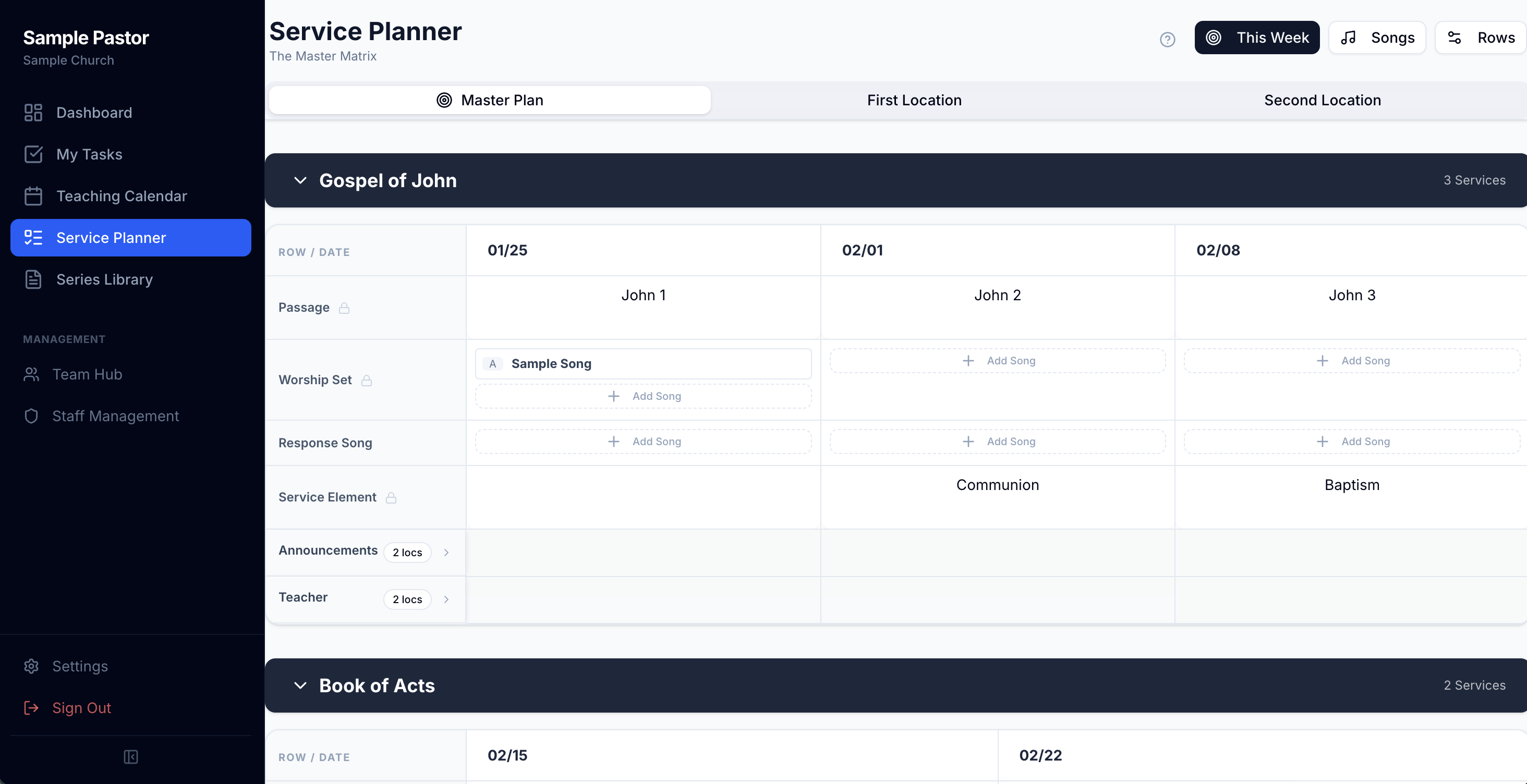 Service Planner